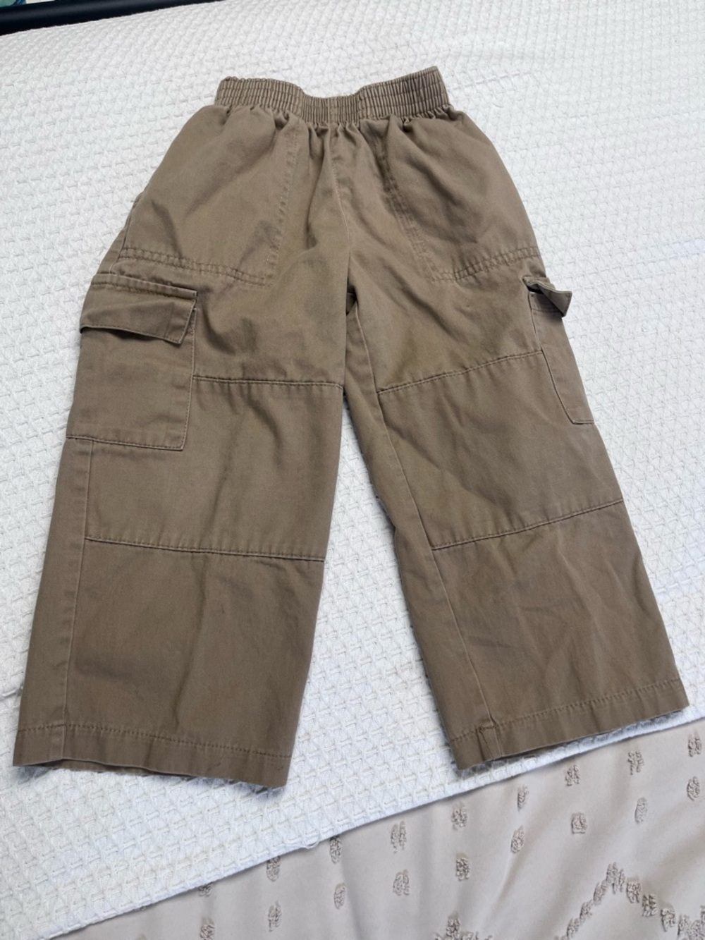 Please mum Wide Leg Cargo Pants in Khaki